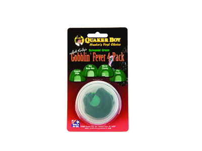 Quaker Boy 11302 Screamin Green Gobblin Fever 4Pk Mouth Call