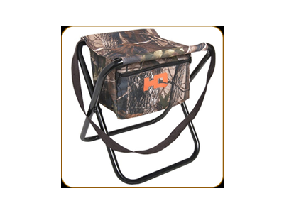 HQ Outfitters - Camo Folding Stool w/Storage Pocket